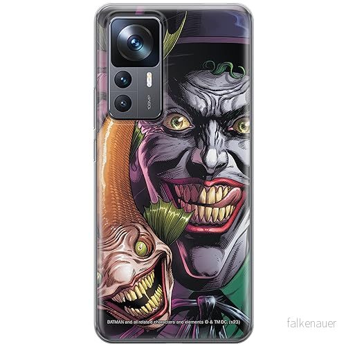 ERT GROUP mobiltelefonfodral för Xiaomi 12T/ 12T pro/ K50 Ultra originalt och officiellt licensierat DC mönster Joker 021 anpassad till formen på mobiltelefonen, fodral tillverkad av TPU plast 5905795056223