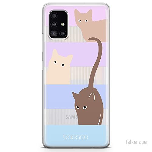 ERT GROUP mobiltelefonfodral för Samsung A51 originalt och officiellt licensierat Babaco mönster Cats 014 optimalt anpassad till formen på mobiltelefonen, gedeeltelijk transparant 5905131066923