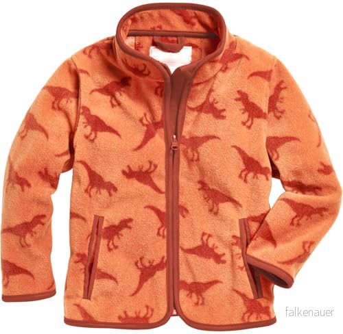 Playshoes Dinos Fleecejacka för barn, Storlek: 92, Ocker 4010952571950