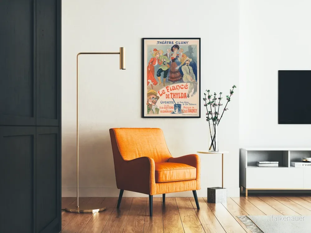 Vintageposter från Théâtre Cluny - Thyldas fästman - Bild 2