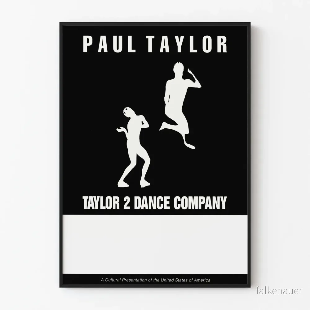 Minimalistisk poster Paul Taylor Taylor 2 Dance Company