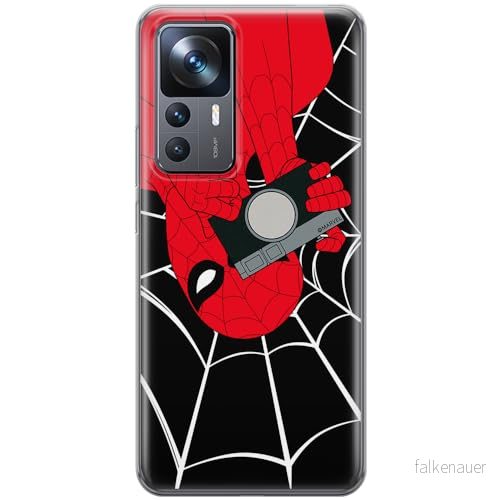 ERT GROUP mobiltelefonfodral för Xiaomi 12T/ 12T pro/ K50 Ultra originalt och officiellt licensierat Marvel mönster Spider Man 027, fodral tillverkad av TPU plast 5905795004781