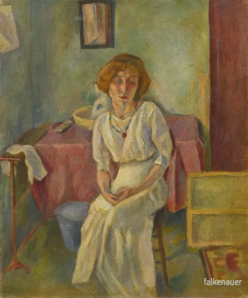 Målning Hermine David, l'atelier - Jules Pascin | Konsttryck - Bild 2