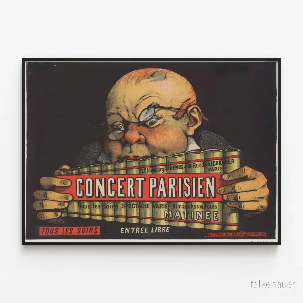 Konsertaffisch Parisisk - Vintage väggdekoration