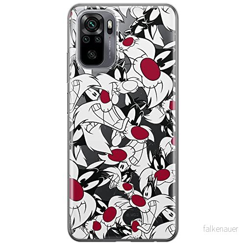 ERT GROUP mobiltelefonfodral för Xiaomi REDMI NOTE 10/ 10S originalt och officiellt licensierat Looney Tunes mönster Sylvester 004 anpassad till formen på mobiltelefonen, gedeeltelijk transparant 5903537187464