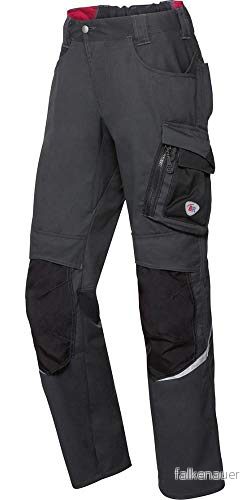 BP 1998-570-5632 arbetsbyxor med knävadderade fickor smal silhuett elastisk ryggrem 65% polyester, 35% bomull kort passform storlek: 56 färg: antracit/svart 4055301607836