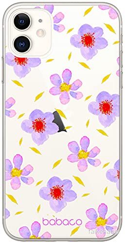 ERT GROUP mobiltelefonfodral för Apple Iphone 11 originalt och officiellt licensierat Babaco mönster Flowers 022 Vit optimalt anpassad till formen på mobiltelefonen, gedeeltelijk transparant 5903932650440
