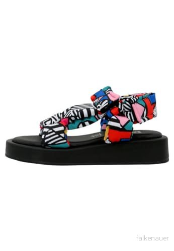 DOGO Kvinnors veganska flerfärgade sandaler målning i harmoni mönster, Material: Polyester, 38 EU 8680544272037
