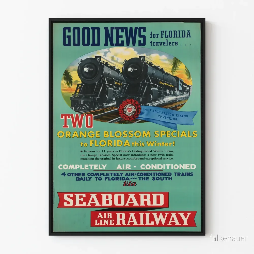 Vintage tågposter Orange Blossom Specials i Florida