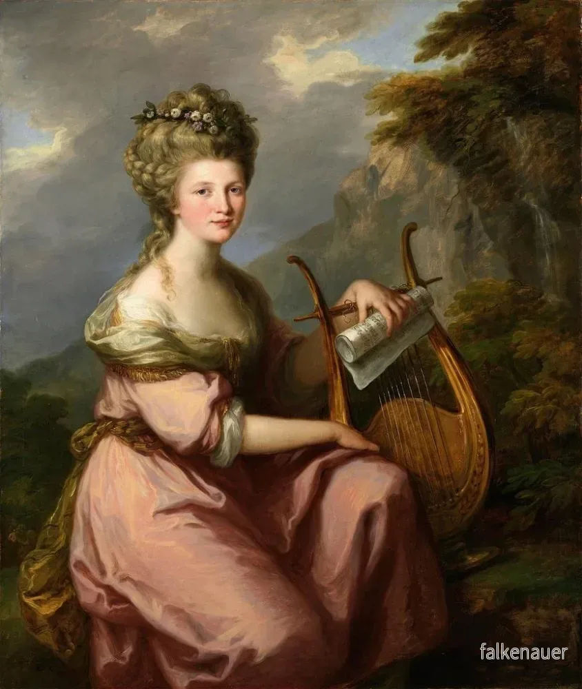 Målning av Sarah Harrop Mme Bates i museet - Angelica Kauffman | Konsttryck - Bild 2