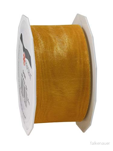 C.E. Pattberg Ren organza band, solgul, 40 mm 25 m 4009236526328