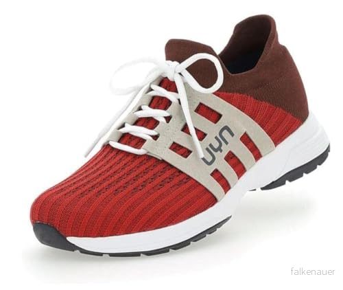 UYN Washi Lady lätta, hållbara fritidsskor, sneakers av 100% vegetabiliskt yttermaterial, röd, 39 EU 8054216565930