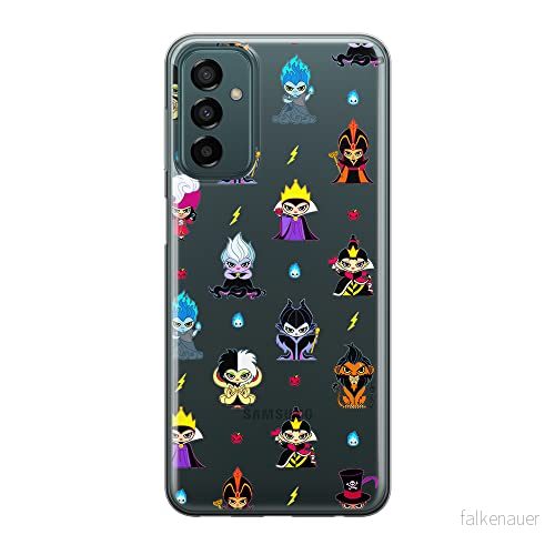 ERT GROUP mobiltelefonfodral för Samsung M13 4G/M23 5G/F23 originalt och officiellt licensierat Disney mönster Villains 007 anpassad till formen på mobiltelefonen, gedeeltelijk transparant 5905511377106