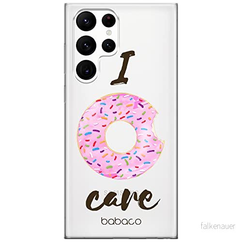 ERT GROUP mobiltelefonfodral för Samsung S22 ULTRA originalt och officiellt licensierat Babaco mönster Donut 001 optimalt anpassad till formen på mobiltelefonen, gedeeltelijk transparant 5904805406003