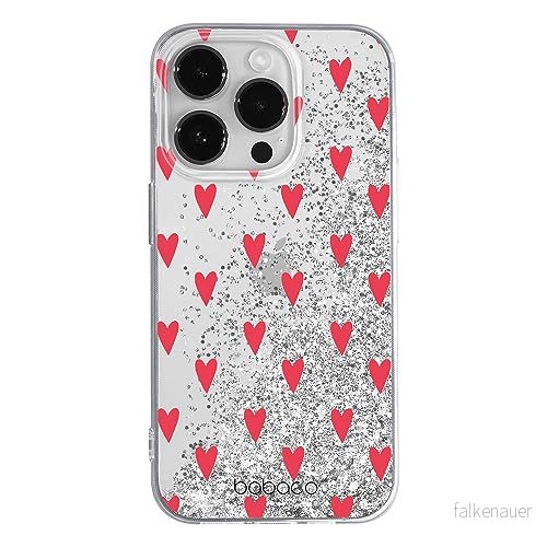 ERT GROUP mobiltelefonfodral för Apple Iphone 14 PRO originalt och officiellt licensierat Babaco mönster Hearts 004 optimalt anpassad till formen på mobiltelefonen, med glitter overflow effekt 5905511604844