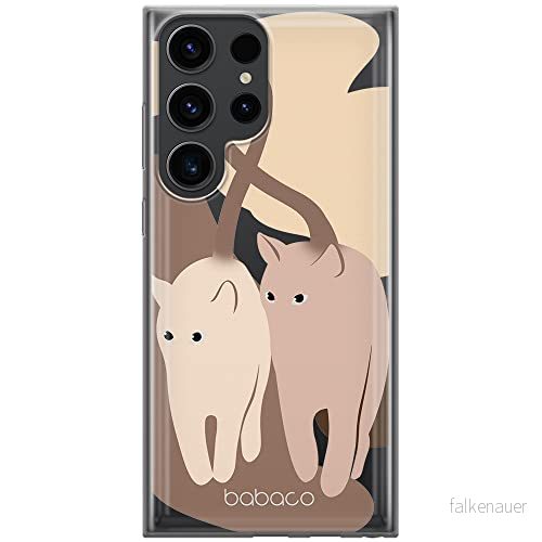 ERT GROUP mobiltelefonfodral för Samsung S23 ULTRA originalt och officiellt licensierat Babaco mönster Cats 002 optimalt anpassad till formen på mobiltelefonen, gedeeltelijk transparant 5905511471651