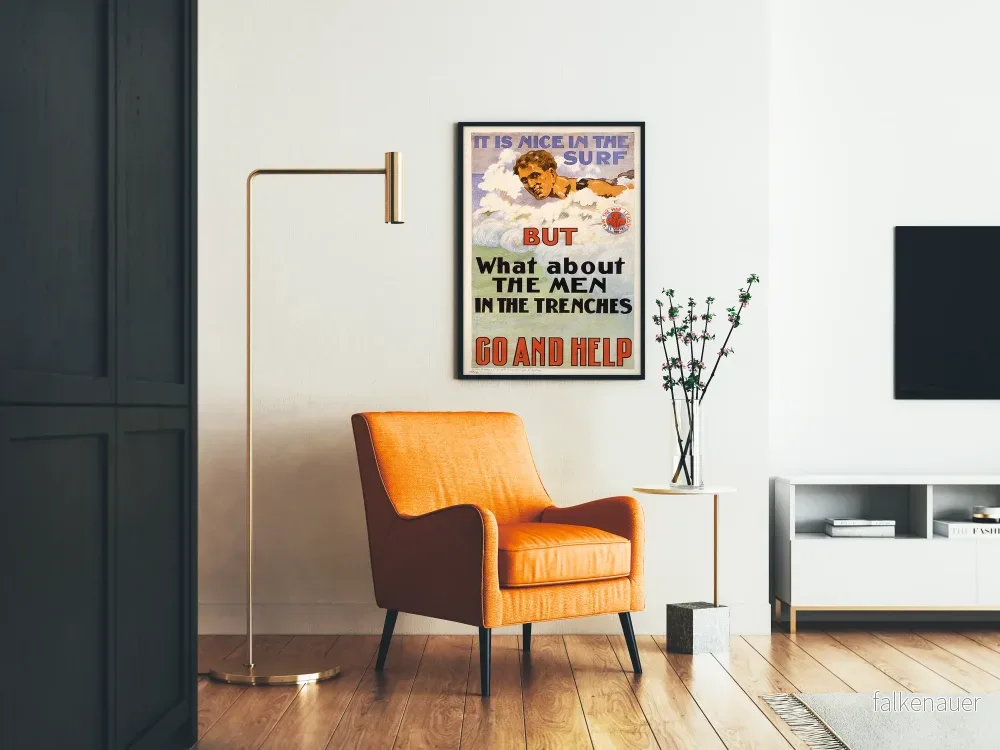 Vintage propagandaposter för militär propaganda - Stöd till soldater i skyttegravarna - Bild 2