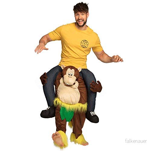 Boland 88115 Kostym rolig monkey, apa, en storlek för vuxna, unisex, plyschkostym, apadräkt, karneval, tisnatt, temafest 8712026881151