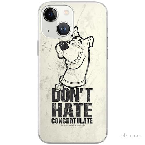 ERT GROUP mobiltelefonfodral för Iphone 13 originalt och officiellt licensierat Scooby Doo mönster 011 Vit optimalt anpassad till formen på mobiltelefonen, fodral tillverkad av TPU plast 5903932920932