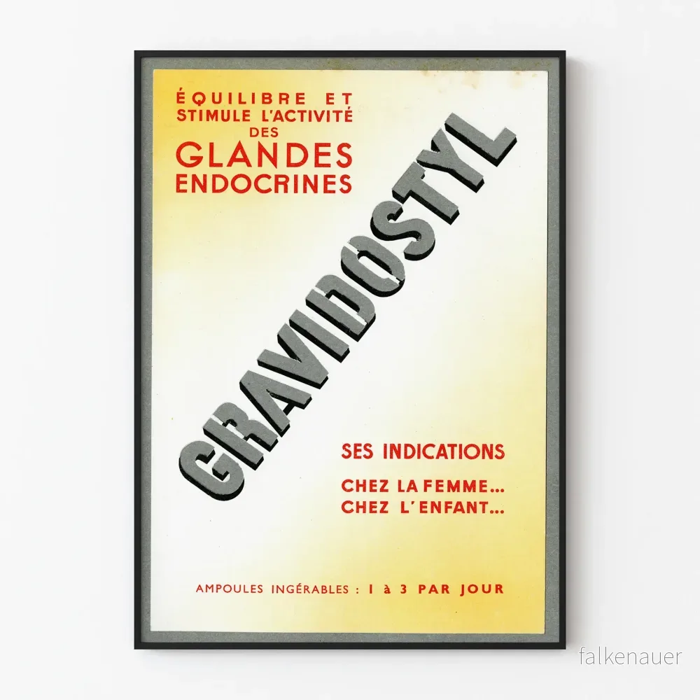 Vintage reklamposter Gravidos Stil - Retro väggdekoration