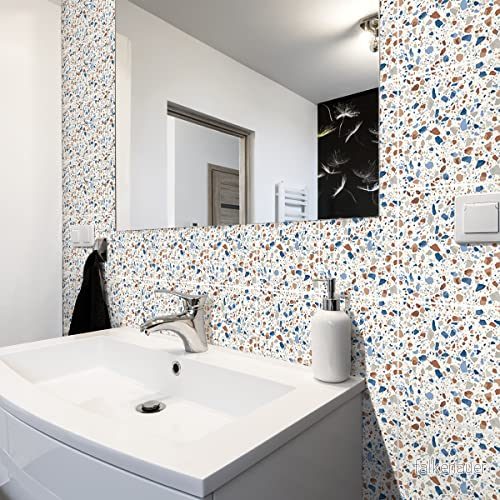Ambiance Väggklistermärke Carrelage Självhäftande Cuisine de Bain 24 klistermärken terrazenzo Alexia stickers10 x 10 cm 5415231692774