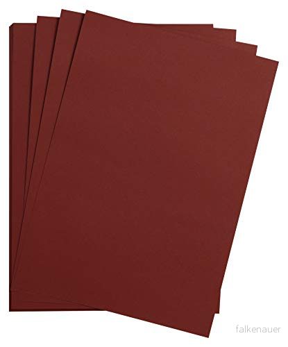 Clairefontaine 975376C förpackning med 25 pysselkartonger Maya, 185 g, DIN A3, 29,7 x 42 cm, 1 pack, vinröd 3329689753760