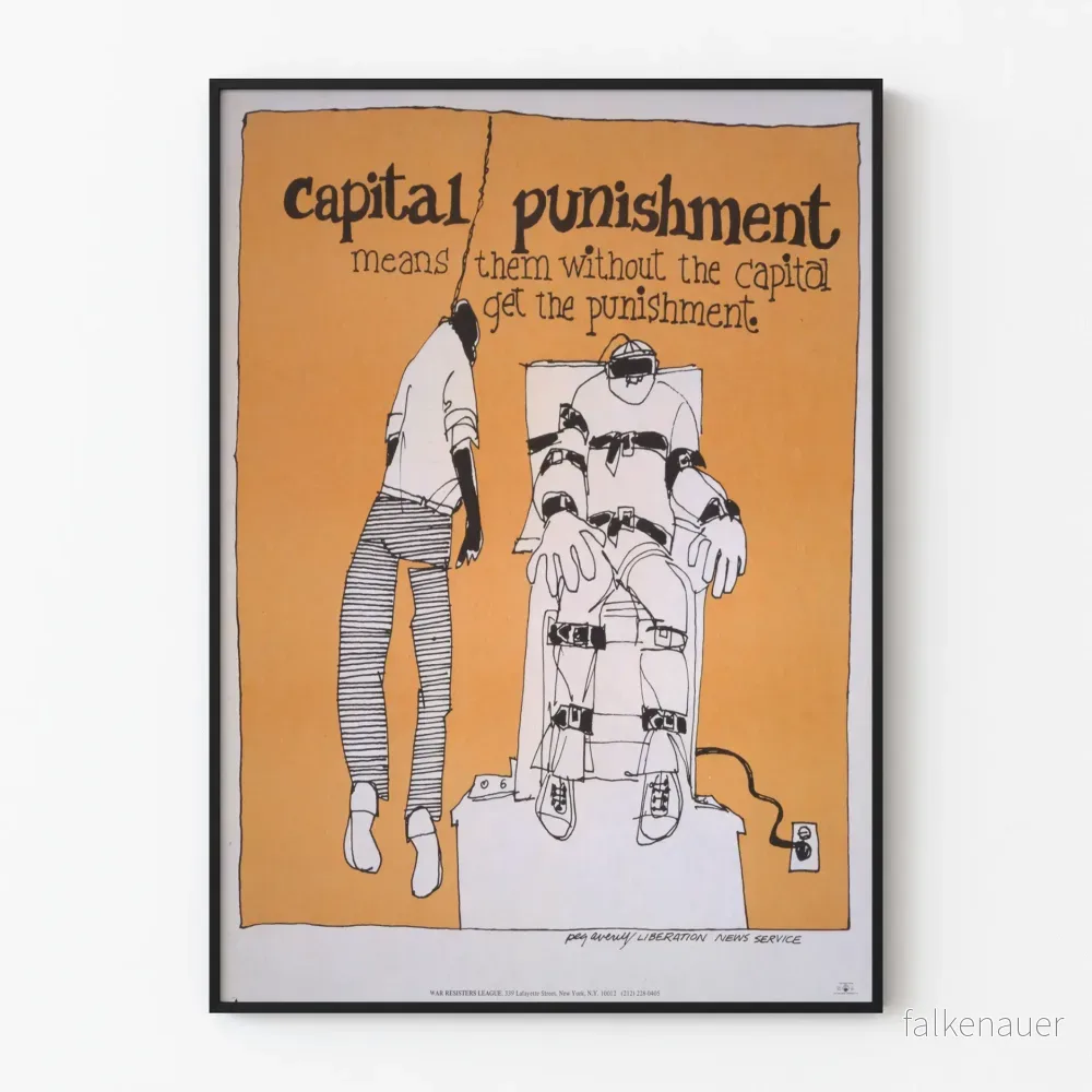 Engagerad poster mot dödsstraff – Illustration och slagkraftigt budskap Engagerad poster mot dödsstraff – Illustration och slagkraftigt budskap