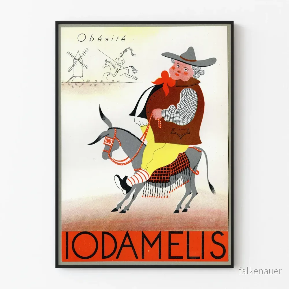 Vintage reklamposter Iodamelis Fetma - Retro väggdekoration