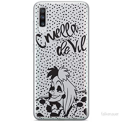 ERT GROUP mobiltelefonfodral för Samsung A70 originalt och officiellt licensierat Disney mönster Cruella 002 optimalt anpassad till formen på mobiltelefonen, gedeeltelijk transparant 5902980409468