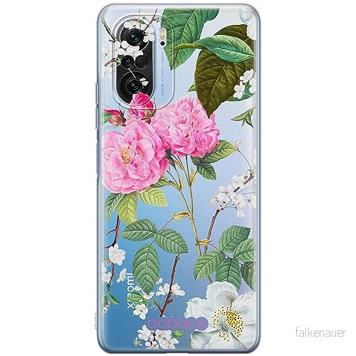 ERT GROUP mobiltelefonfodral för Xiaomi MI 11i/ REDMI K40/K40 PRO/POCO F3/ F3 PRO originalt och officiellt licensierat Babaco mönster Flowers 037, gedeeltelijk transparant 5905511889487