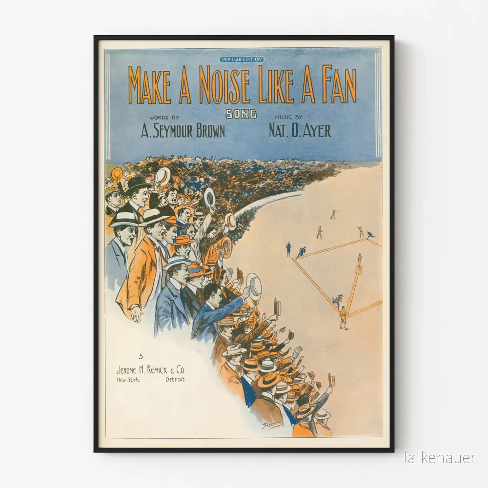 Vintageposter 'Make a Noise Like a Fan' - Sportväggdekoration