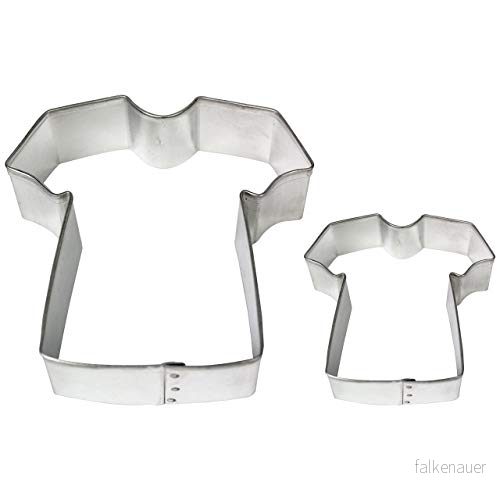 PME SC616 T shirt kak och tårtskärare, små stora storlekar, set med 2, silver 5060281187963