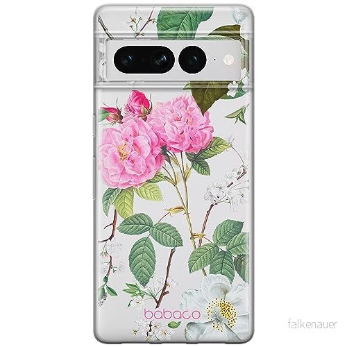 ERT GROUP mobiltelefonfodral för Google PIXEL 7 PRO originalt och officiellt licensierat Babaco mönster Flowers 037 optimalt anpassad till formen på mobiltelefonen, gedeeltelijk transparant 5905795172565