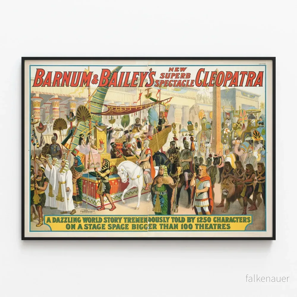 Vintageposter Barnum & Bailey’s New Superb Spectacle Cleopatra