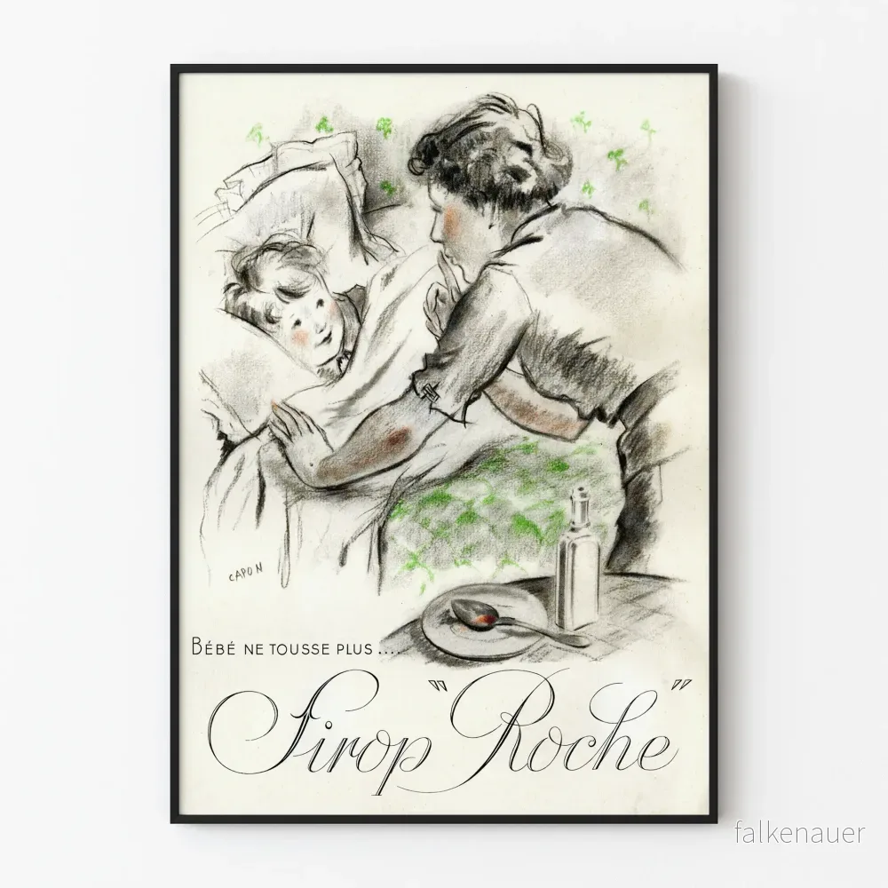 Vintageposter för Sirop Roche för barnvänlig väggdekoration