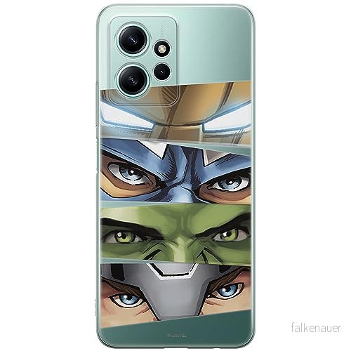 ERT GROUP mobiltelefonfodral för Xiaomi REDMI NOTE 12 4G originalt och officiellt licensierat Marvel mönster Avengers 006 optimalt anpassad till formen på mobiltelefonen, gedeeltelijk transparant 5905511951924