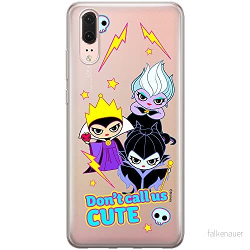 ERT GROUP mobiltelefonfodral för Huawei P20 originalt och officiellt licensierat Disney mönster Villains 003 Vit optimalt anpassad till formen på mobiltelefonen, gedeeltelijk transparant 5905131376367