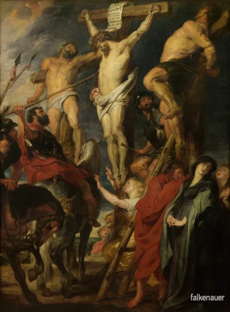 Målning Kristus på korset Lansen - Antoine van Dyck | Konsttryck - Bild 2