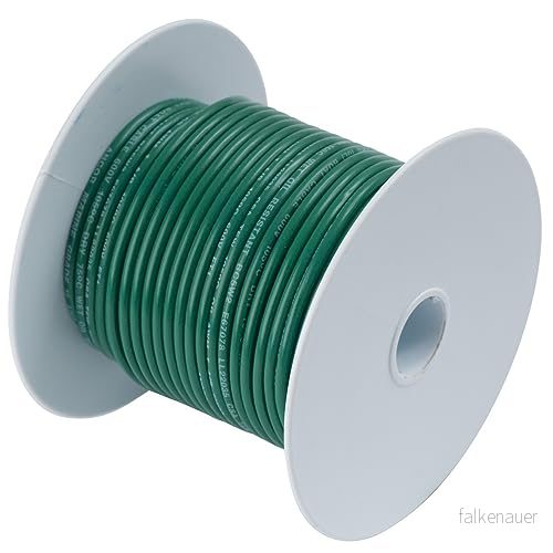 Ancor 100310 elektrisk primär förtennad koppar båtledningar (18 Gauge, grön, 100 fot) 91887101829