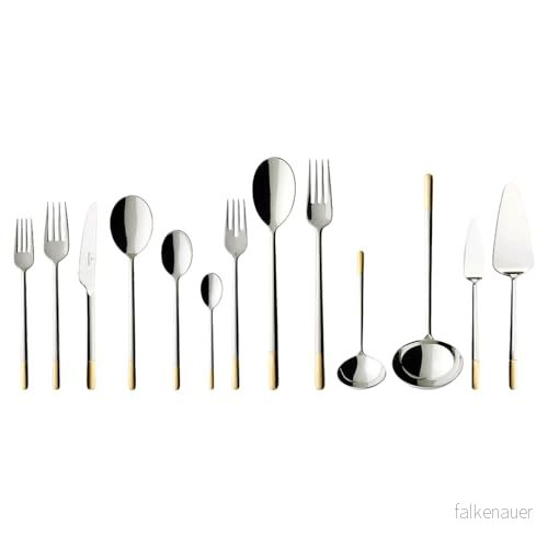 Villeroy & Boch 12 6351 9115 Ella delvis guldpläterad bestickuppsättning 113 stycken, 18/10 rostfritt stål, metall 4003683321826