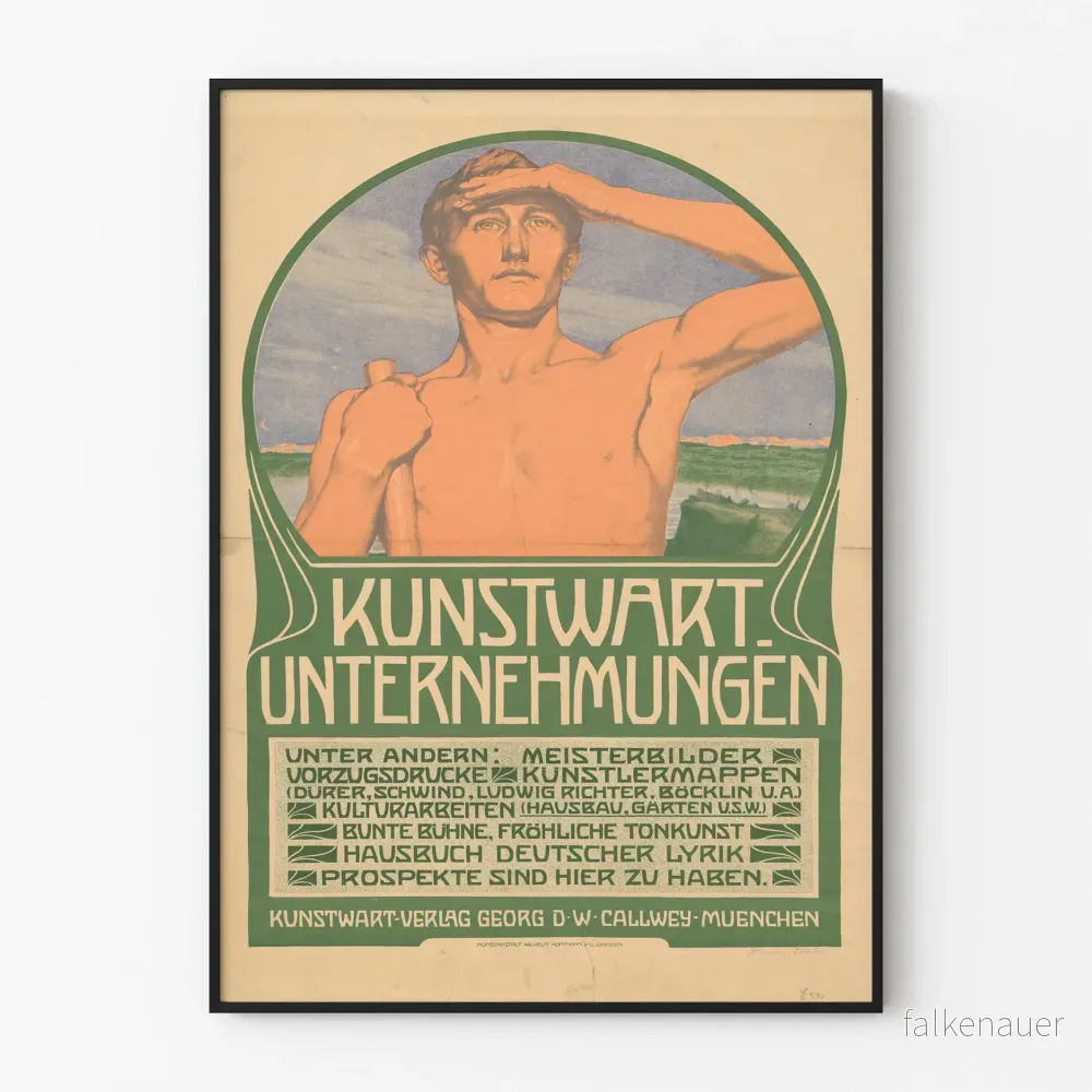 Vintageposter Kunstwart Unternehmungen - Retro väggdekoration