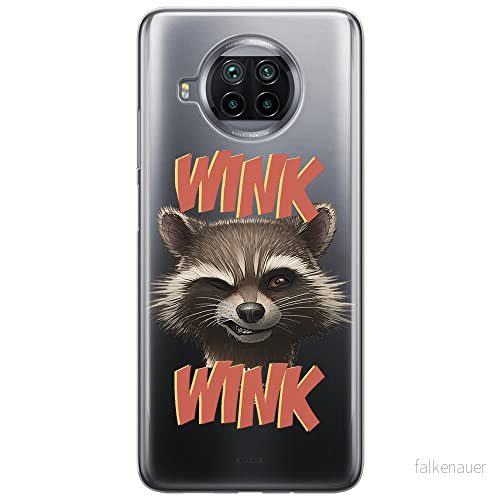 ERT GROUP mobiltelefonfodral för Xiaomi MI 10T LITE/REDMI NOTE 9 PRO 5G originalt och officiellt licensierat Marvel mönster Rocket 003, gedeeltelijk transparant 5903537153834