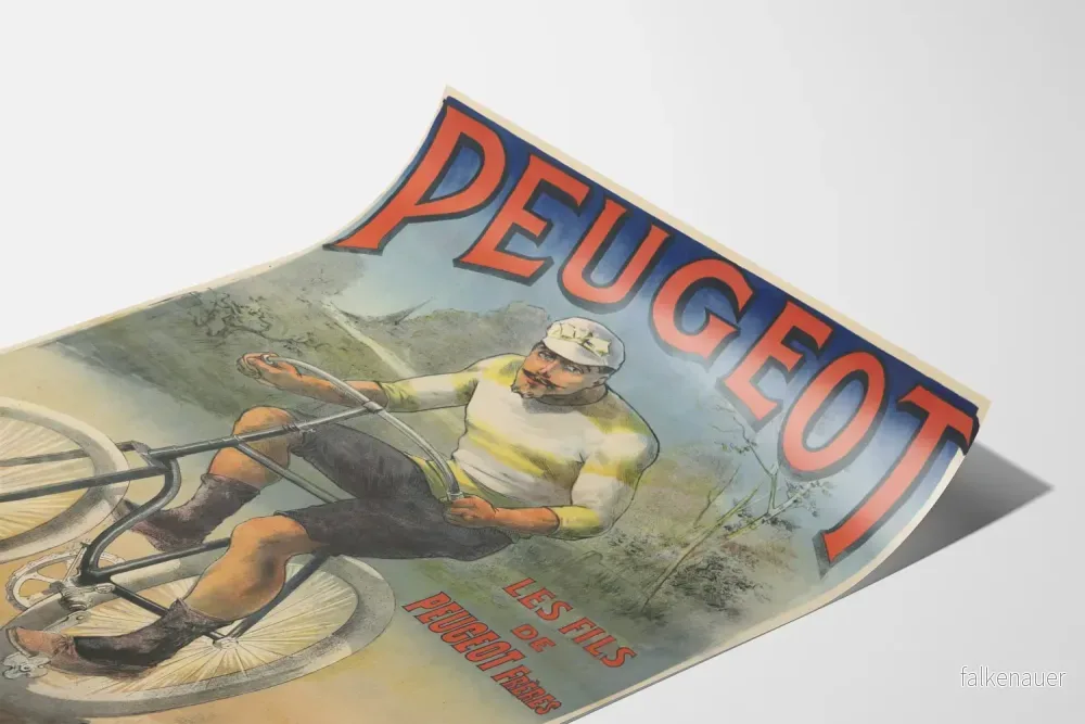 Vintage Peugeot Cykelsport Poster Väggdekoration - Bild 3
