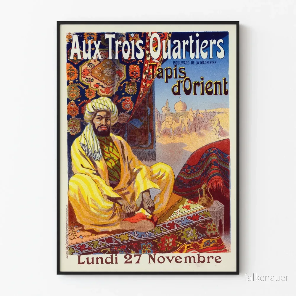Vintageposter "Aux Trois Quartiers" – Orientmatta
