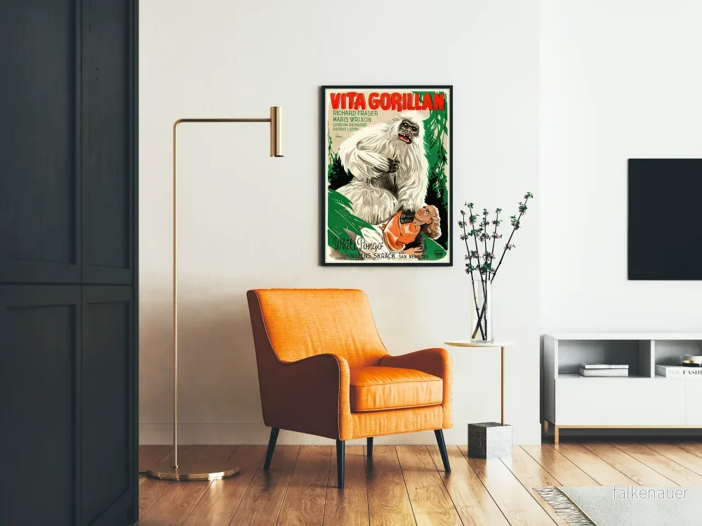 Vintage filmposter White Pongo väggdekoration djungel - Bild 2