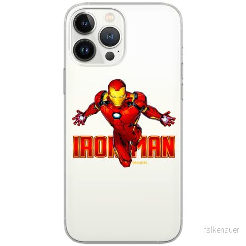 ERT GROUP mobiltelefonfodral för Apple Iphone 12 PRO MAX originalt och officiellt licensierat Marvel mönster Iron Man 030 Vit optimalt anpassad till formen på mobiltelefonen, gedeeltelijk transparant 5904805151101