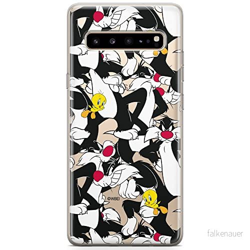 ERT GROUP Mobiltelefonskal för Samsung S10 5G original och officiellt licensierad Looney Tunes mönster 004 anpassad till mobiltelefonens form, delvis transparent 5904805501821
