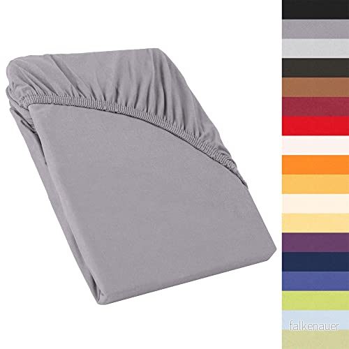 CelinaTex Dra på lakan, bomull, platina grå 160 g/m², bäddmadrass 180 x 200 20 cm 1er set 4250476527051
