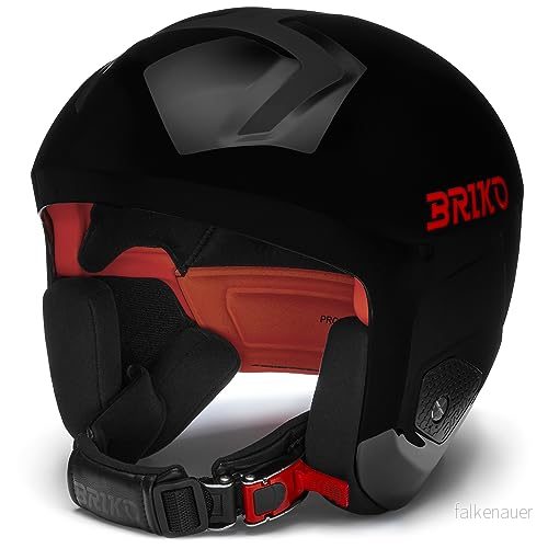Briko, HELMET Unisex vuxen, SHINY BLACK ORANGE, XS 8059075288075