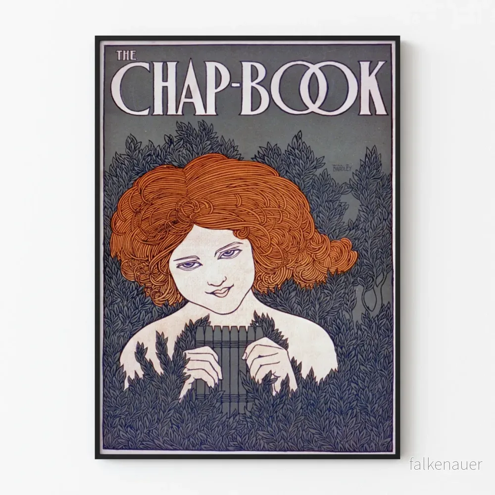Vintage dekorativ poster The Chap-Book i art nouveau-stil